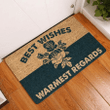 Best Wishes Warmest Regards Easy Clean Welcome Doormat - 1