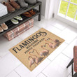Flamingos Welcome People Tolerated Doormat - 2