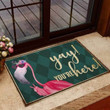 Yay you are Here Flamingo Doormat - 5