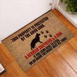This Property Is Protected German Shepherd Dog Coir Pattern Print Doormat - 2