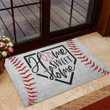 Home Sweet Home Baseball Coir Pattern Print Doormat DHC05061653 - 1