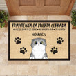 Mantenga La Puerta Cerrada Spanish Funny Personalized Cat Doormat DHC04061747 - 1