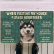 Husky Dogs House Rules Doormat DHC04064336 - 1
