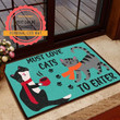 Must Love Cats To Enter Personalized Doormat DHC07061310 - 1