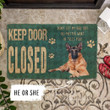 Keep Door Closed German Shepherd Dog Gender Personalized Doormat DHC04062107 - 1