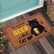 Hope You Brought Beer Black Cat Doormat DHC04065068 - 1