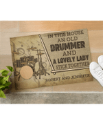 Drummer and A Lovely lady Custom Doormat - 1