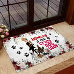 Home Of The Crazy Dog Lady Dog Doormat - 1