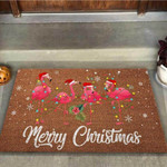 Merry Christmas Flamingo Doormat DHC04064988 - 1