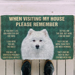 Japanese Spitz Dogs House Rules Doormat DHC04062217 - 1