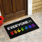 Everyone is welcome sign language Doormat - 1