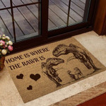 Home Is Where The Rawr Is Dinosaur Doormat - 1