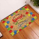In This House We Never Give Up Autism Awareness Doormat DHC04065016 - 1