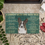 House Rules Cardigan Welsh Corgi Dog Doormat DHC04062030 - 1