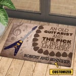 Love Guitar Music Personalized Doormat DHC070668 - 1