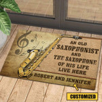 Love Saxophone Personalized Doormat DHC070683 - 1