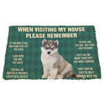 Husky Puppy Dogs House Rules Doormat DHC04061809 - 1