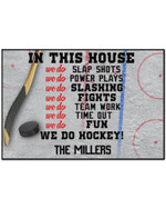 Hockey In This House Personalized Doormat DHC07061534 - 1