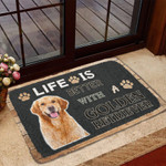 Life Is Better With A Golden Retriever Doormat DHC04061994 - 1