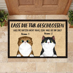 Lassen Sie Die Katzen Nicht Raus German Funny Personalized Cat Doormat DHC04061739 - 1
