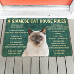 House Rules Siamese Cat Doormat DHC04062032 - 1