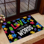 Love Needs No Words Autism Aware Doormat DHC04064433 - 1