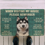 Husky Dogs House Rules Doormat DHC04062355 - 1