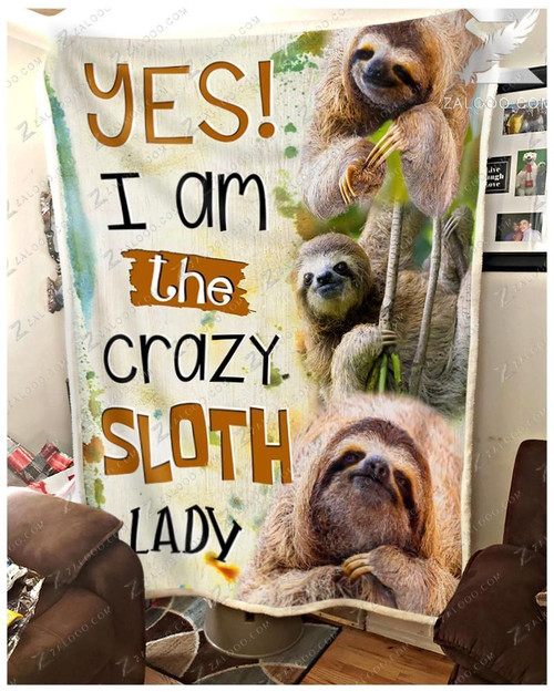 
 - Fleece Blanket - Sloth - Crazy Sloth Lady