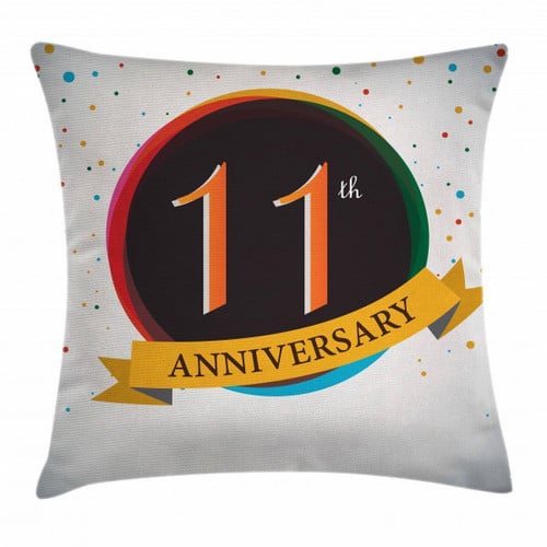 11 Year Retro Style Pattern Printed Cushion Cover