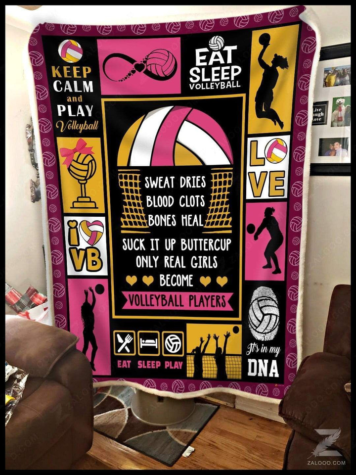 Custom Blanket - Volleyball - Only Real Girls Become