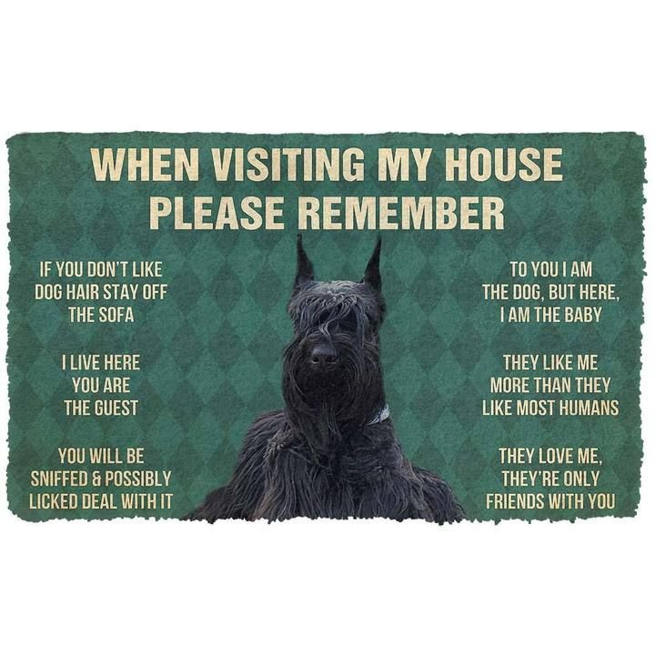 When Visitng My House Please Remember Scottish Terrier Dogs House Rules Doormat - 1
