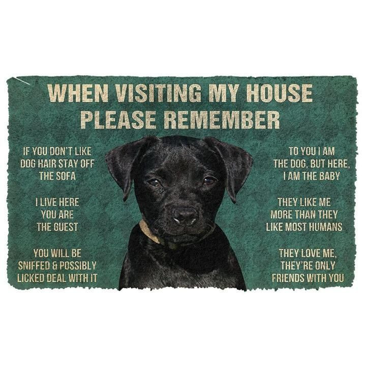 When Visitng My House Please Remember Patterdale Terrier Dogs House Rules Doormat - 1
