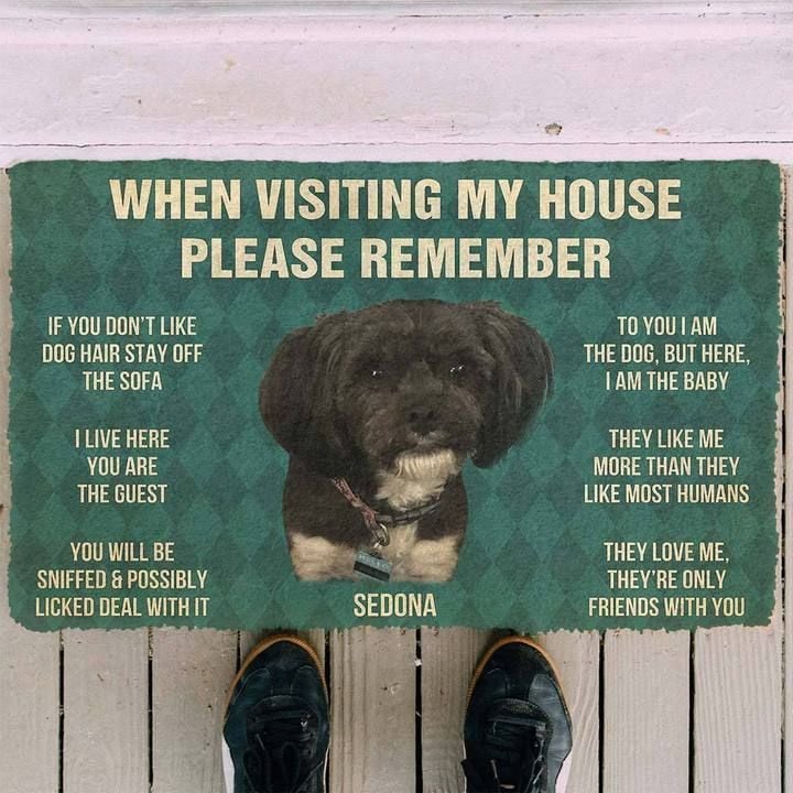 When Visitng My House Please Remember Aussiedoodle House Rules Doormat - 1