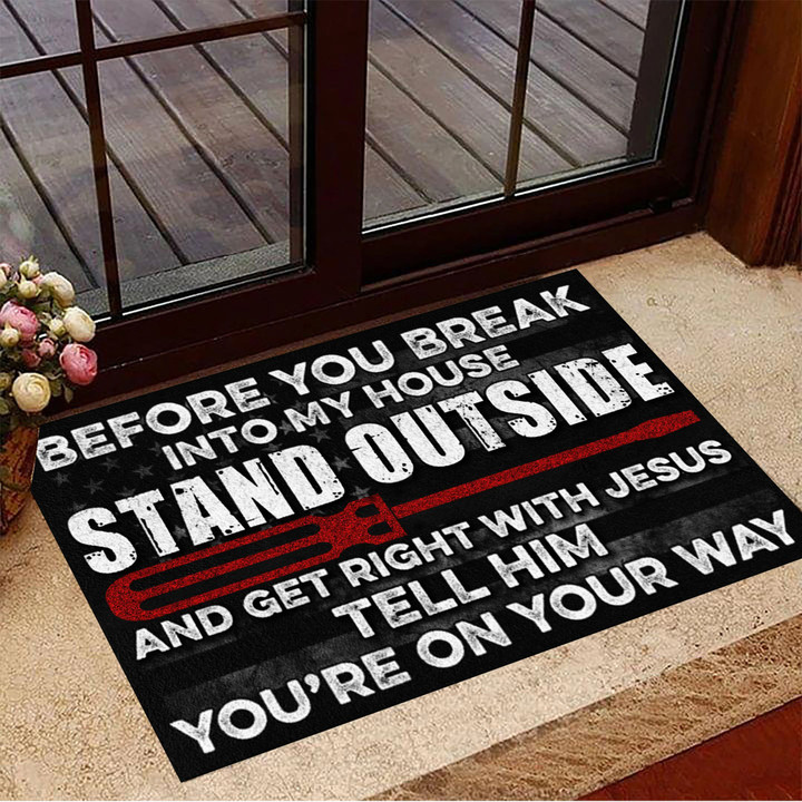 Electrician Before You Break Into My House Doormat Screwdriver Mat Cool Gift Ideas For Dad - 1