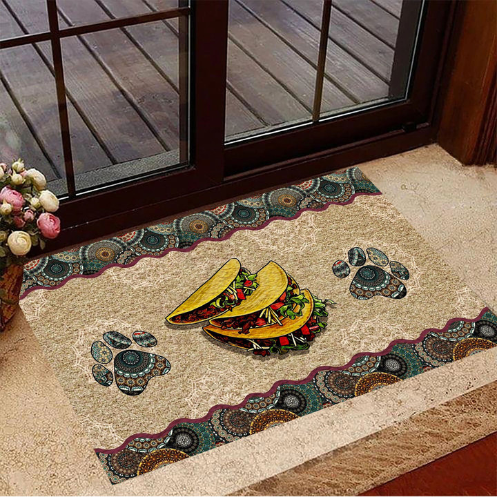 Tacos Doormat Dog Paw Print Doormat Hobby Lobby Welcome Mat First Home Gift Idea - 1