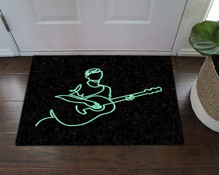 Neon Guitarist CL19100306MDD Doormat - 1