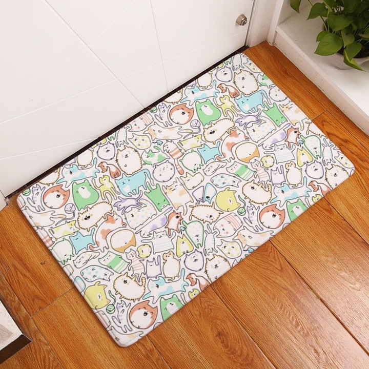 Lovely Cartoon Dog Cat Doormat DHC07062160 - 1