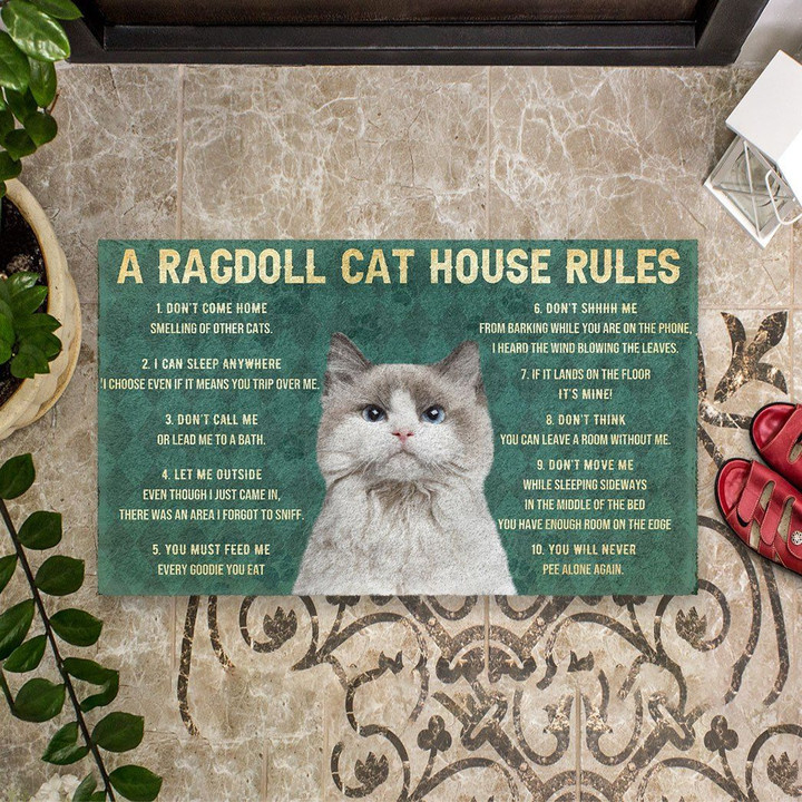 House Rules Ragdoll Cat Doormat DHC04062787 - 1