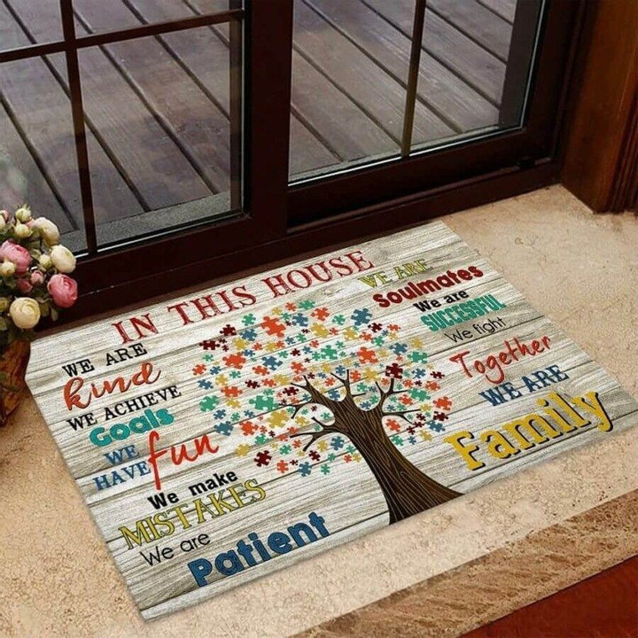 In This House Autism Awareness Doormat - 1