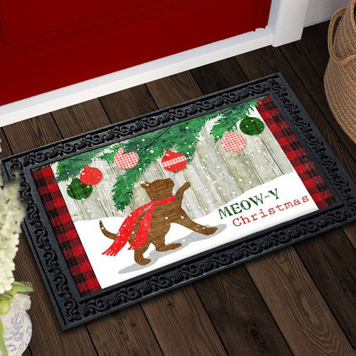 Meowy Christmas Kitten Doormat DHC04063784 - 1