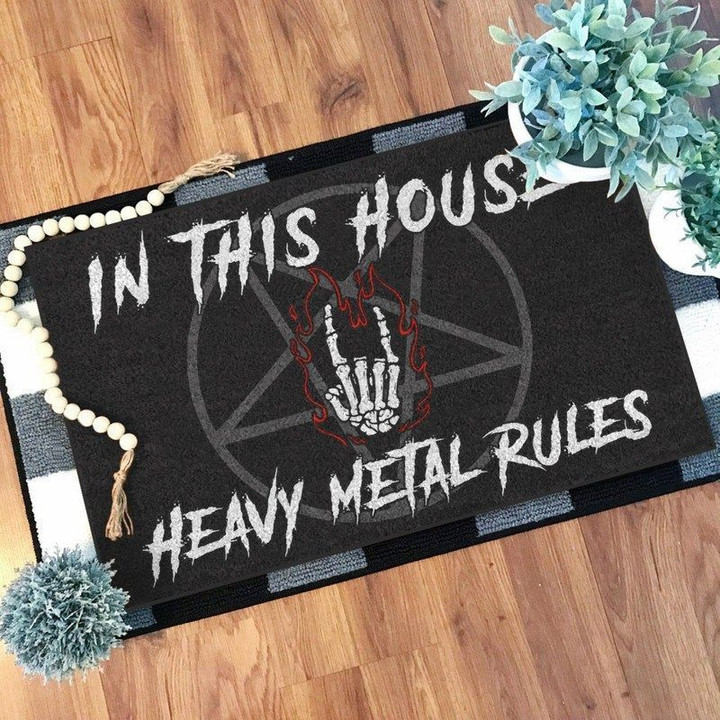 In this house heavy metal rules Doormat - 1