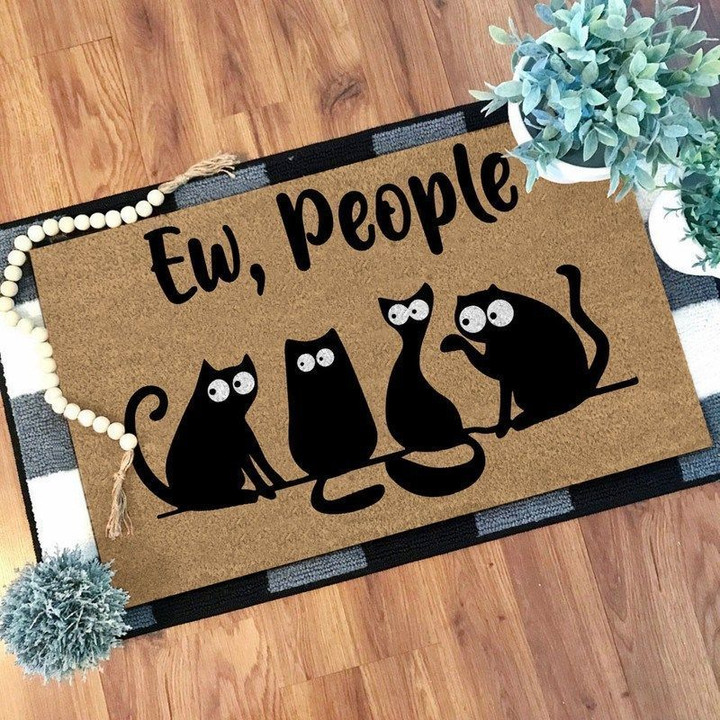 Ew people cats meow Doormat - 1