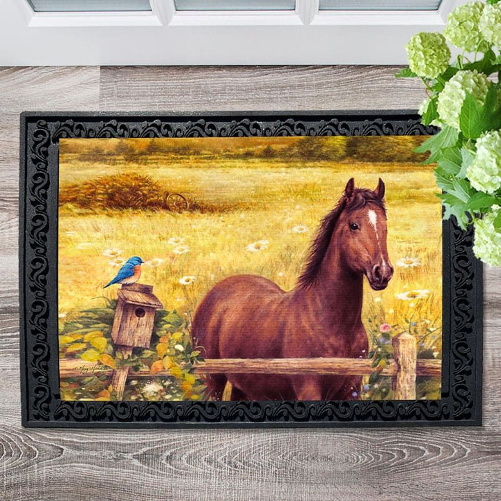 Horse In Meadow Doormat DHC04063717 - 1