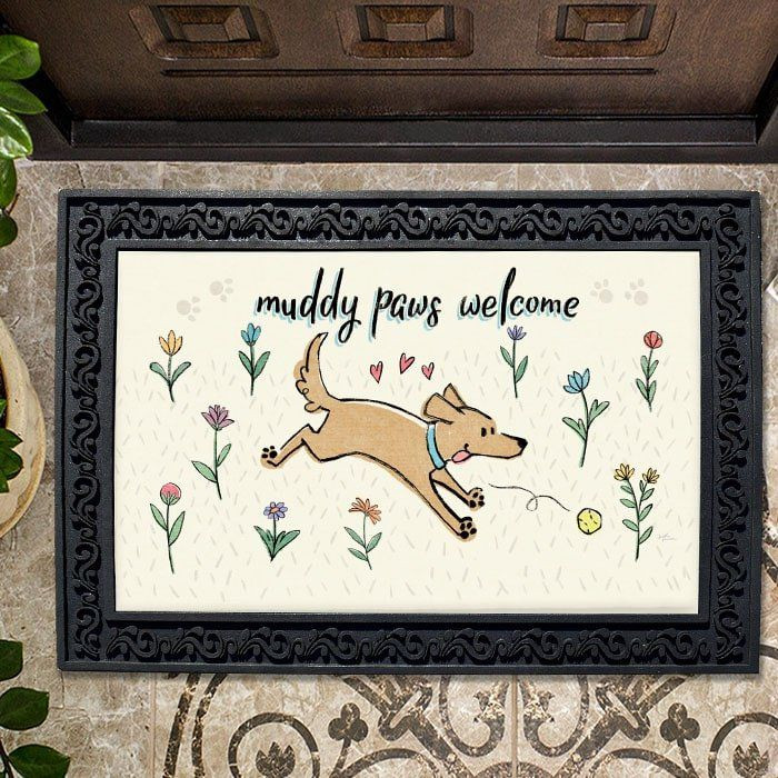 Muddy Paws Welcome Doormat DHC04063592 - 1