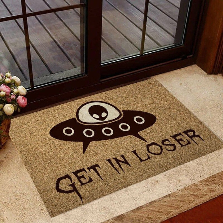 Get in loser Alien Coir pattern print Doormat - 1