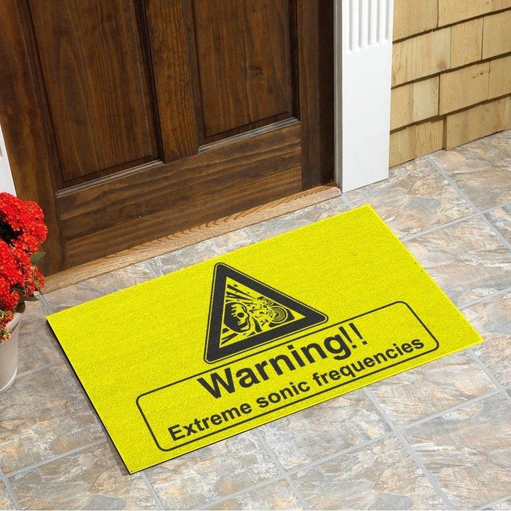 Warning extreme sonic frequencies Doormat - 1