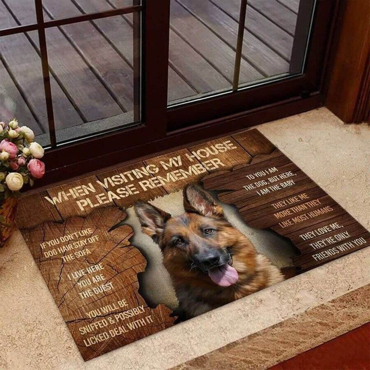 When Visiting My House German Shepherd Dog Doormat - 1