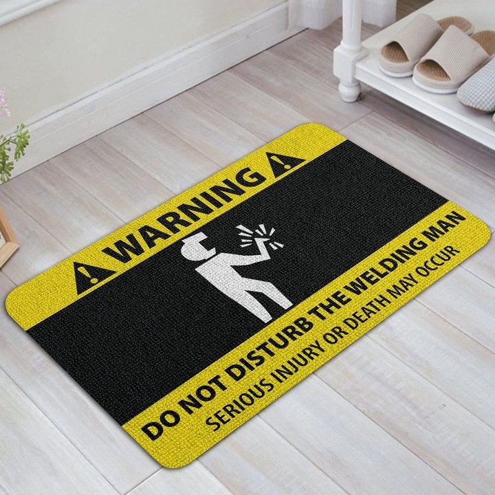 Do not disturb the welding man Doormat - 1