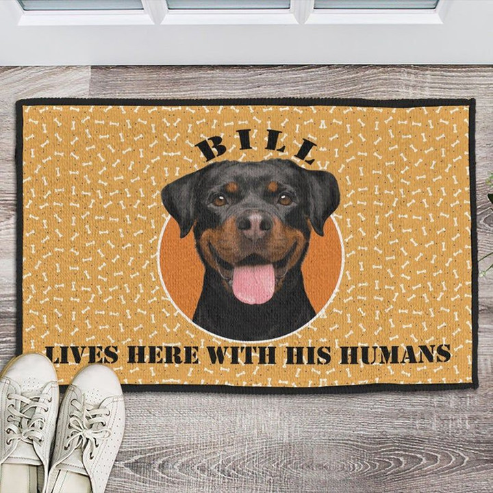 His Humans Personalized Doormat DHC07061033 - 1