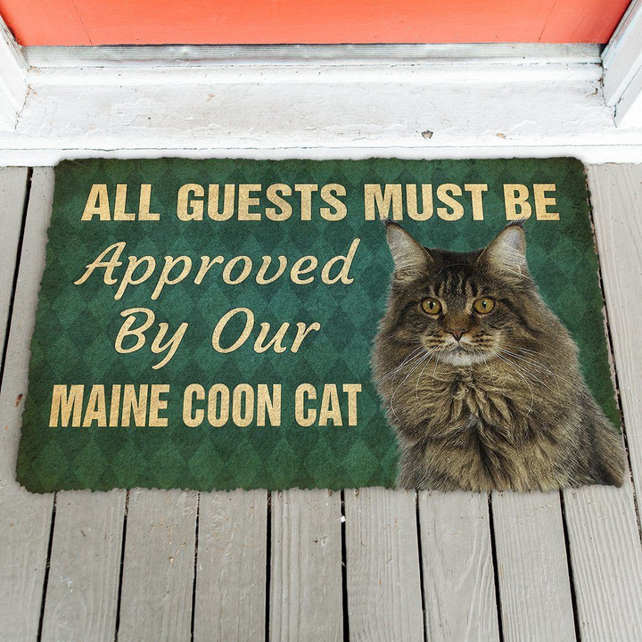 Must Be Approved By Our Maine Coon Cat Doormat DHC04062108 - 1